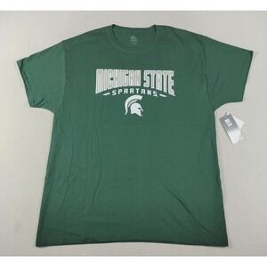 Michigan State Spartans Shirt Mens XL Green NCAA Football Knights Apparel Tee